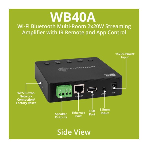 Main product image for Dayton Audio WB40A Wi-Fi Bluetooth Multi-Room 2x20W 300-3821